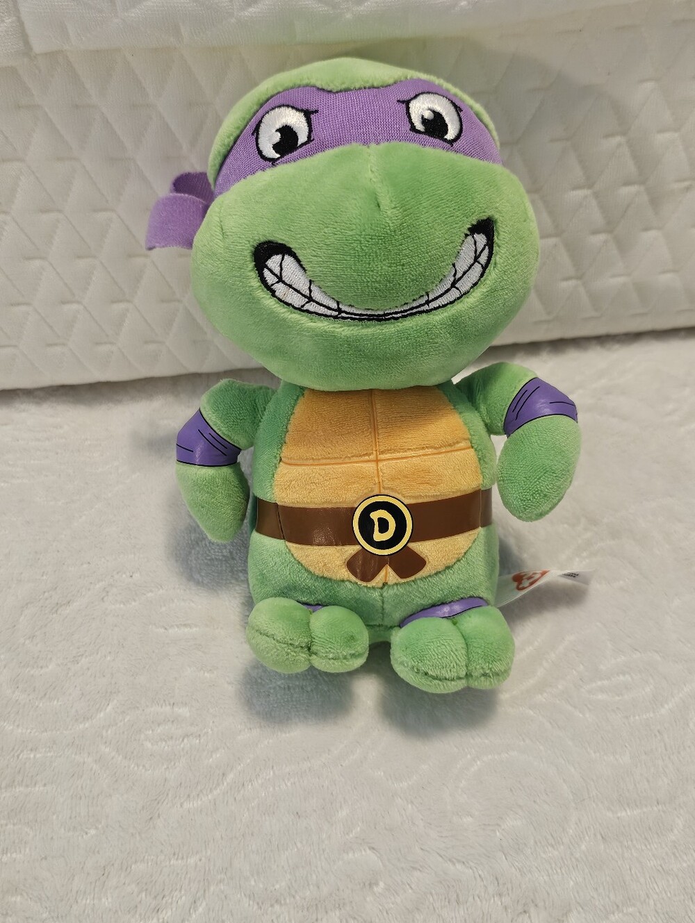 Ty Beanie Babies Donatello TMNT Plush 2016 Teenage Mutant Ninja Turtle 6" Euc